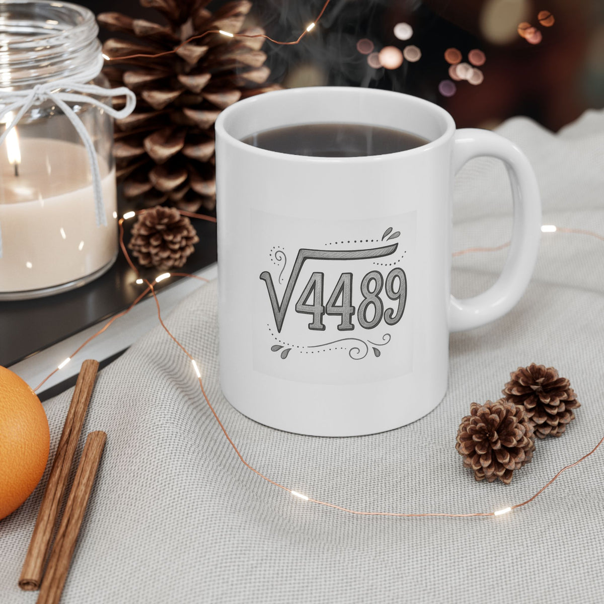 Funny Math '6-7' Ceramic Mug — Humorous Coffee Cup for Math Lovers (11oz)