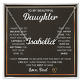 Custom Name Necklace - to Daughter, Love Dad