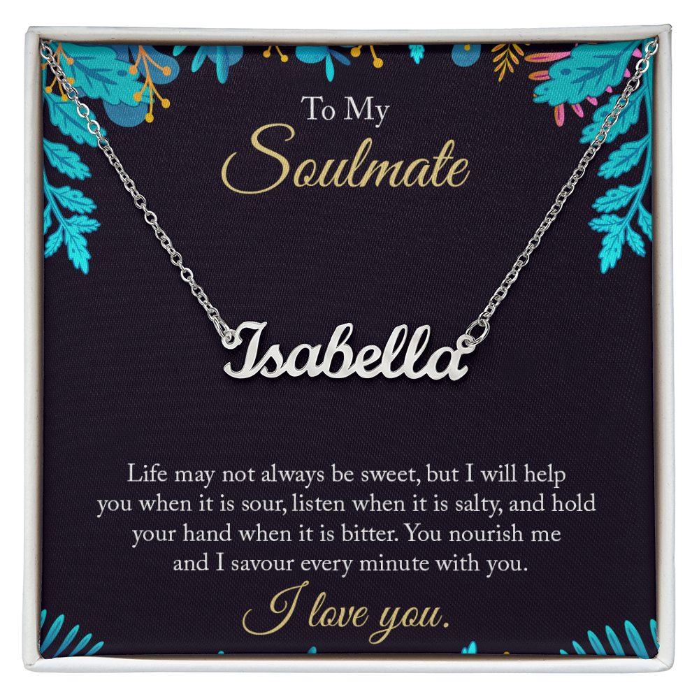 Custom Name Necklace - To My Soulmate - boyfriend - girlfriend