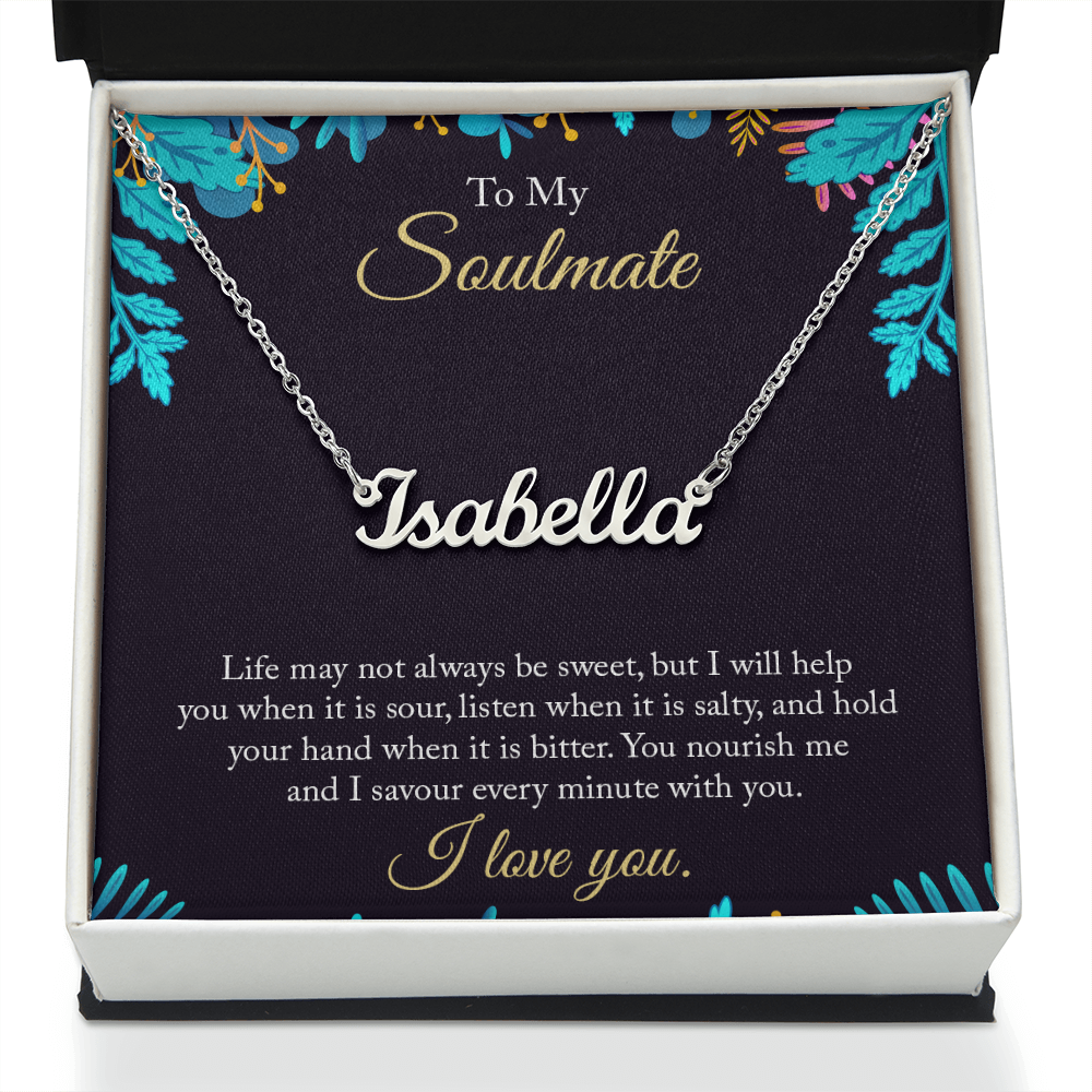 Custom Name Necklace - To My Soulmate - boyfriend - girlfriend