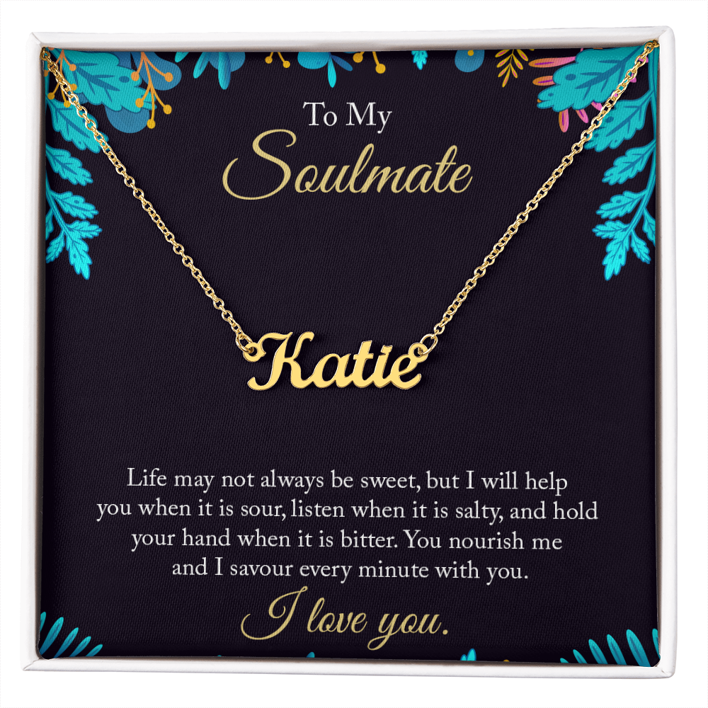 Custom Name Necklace - To My Soulmate - boyfriend - girlfriend