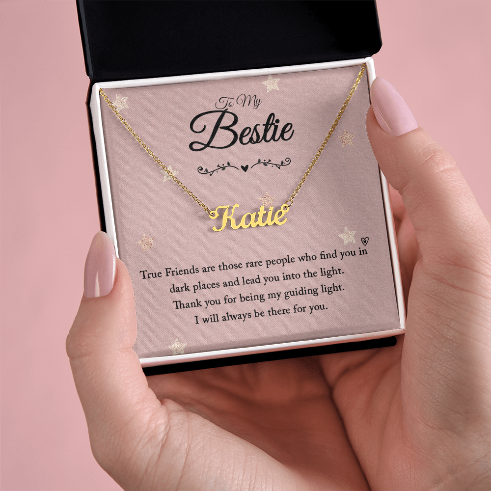 Custom Name Necklace - from your Bestie - Best Friend