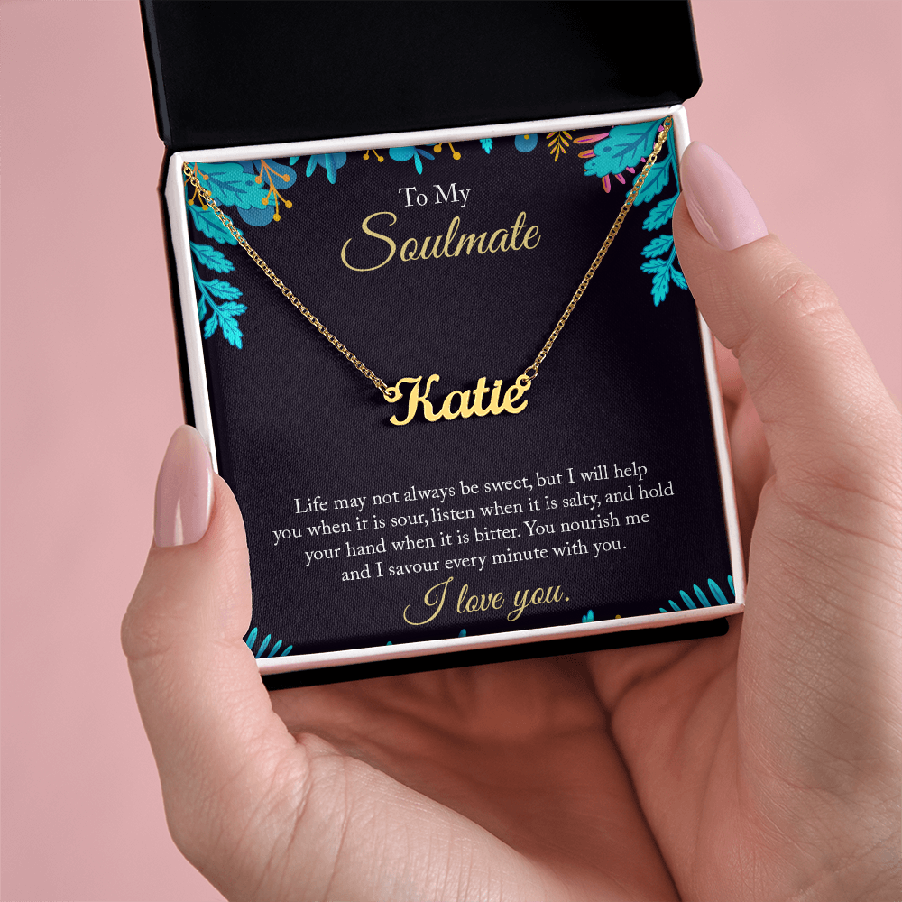 Custom Name Necklace - To My Soulmate - boyfriend - girlfriend