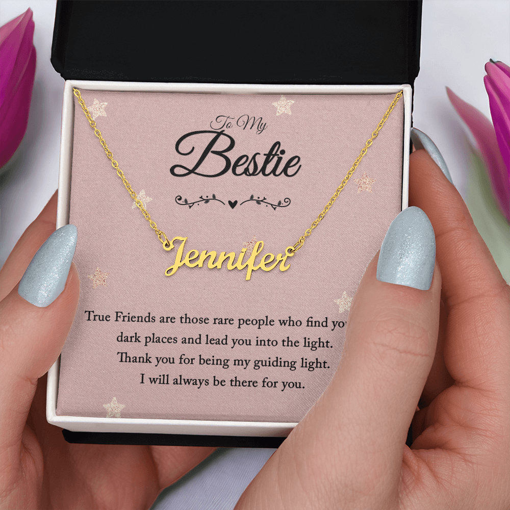 Custom Name Necklace - from your Bestie - Best Friend