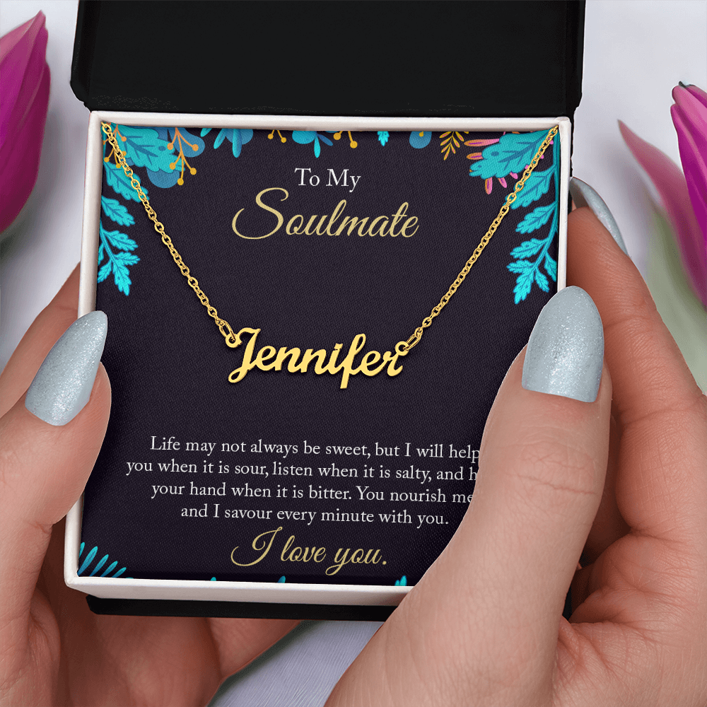 Custom Name Necklace - To My Soulmate - boyfriend - girlfriend