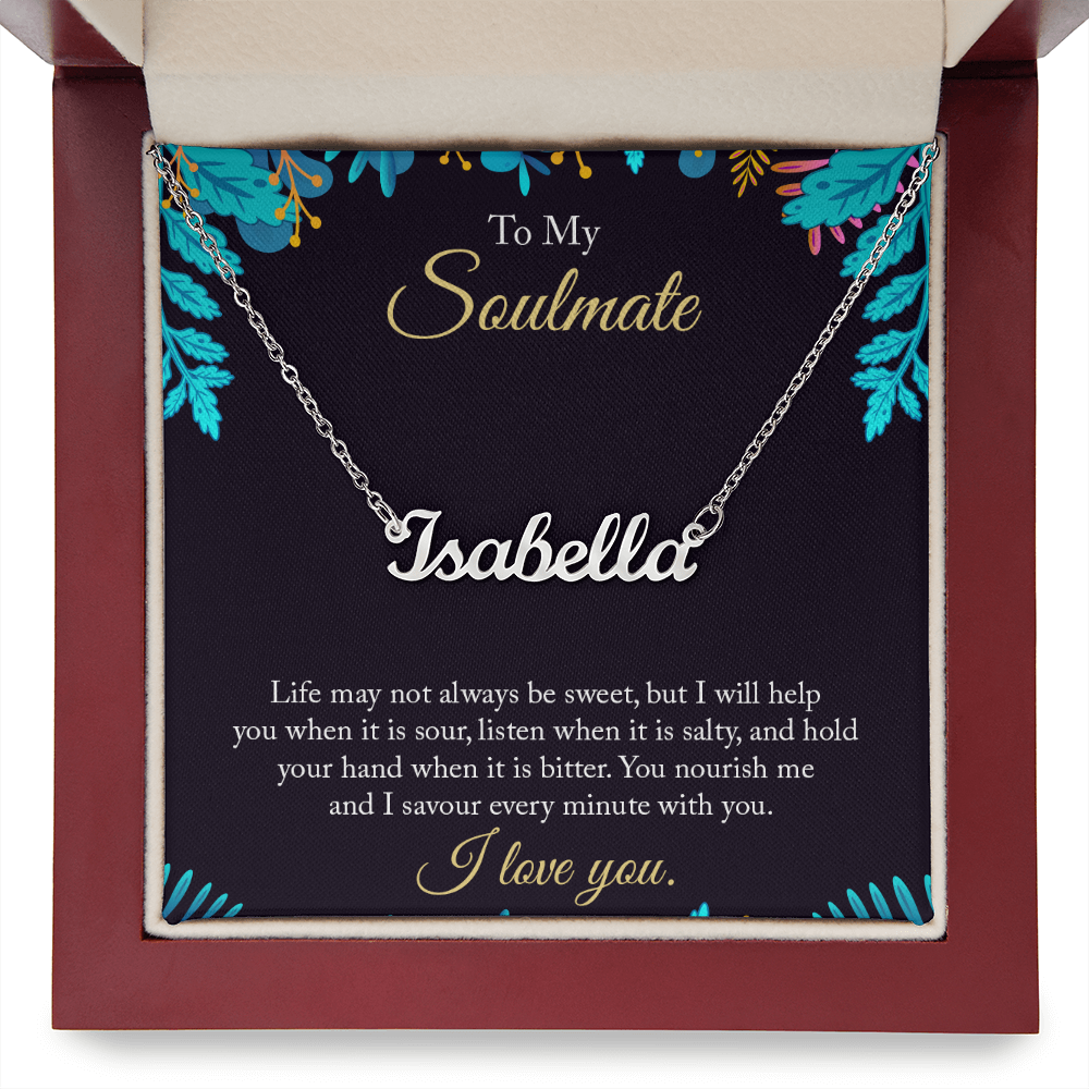 Custom Name Necklace - To My Soulmate - boyfriend - girlfriend