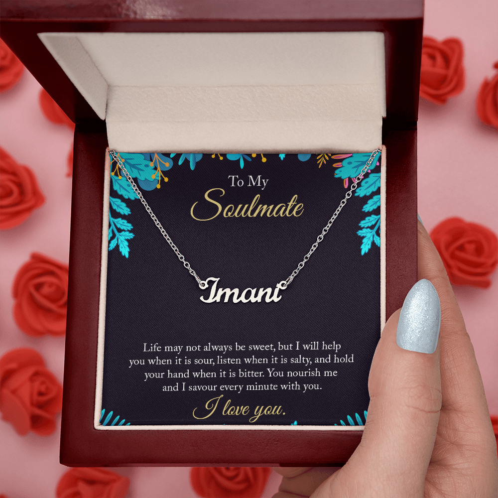 Custom Name Necklace - To My Soulmate - boyfriend - girlfriend