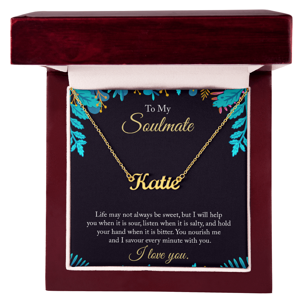 Custom Name Necklace - To My Soulmate - boyfriend - girlfriend